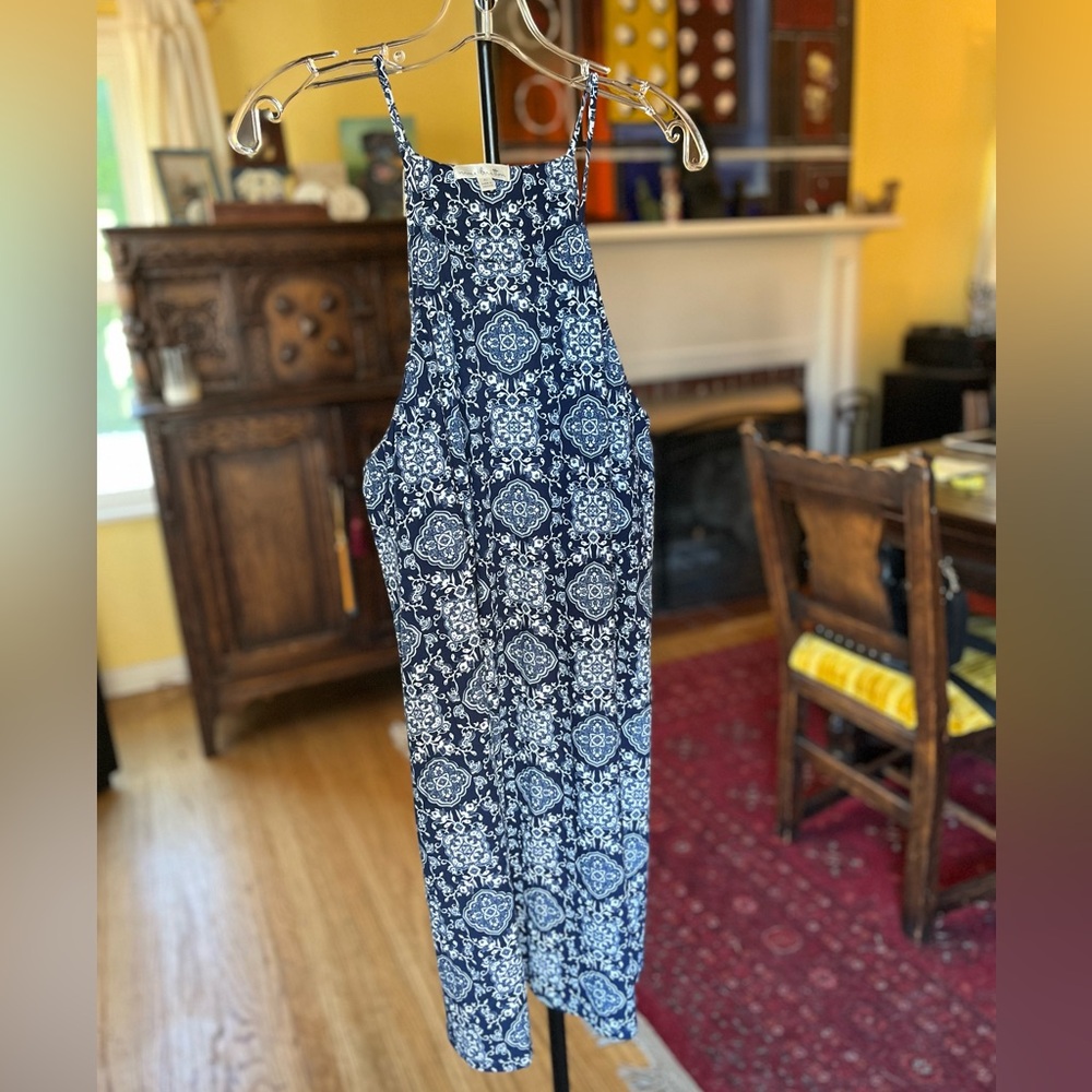 Blue and White Summer Dress